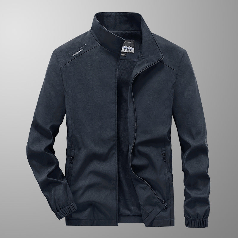 Men's Loose-Fit Casual Jacket – Gym-Ready Cotton Blend in 5 Colors