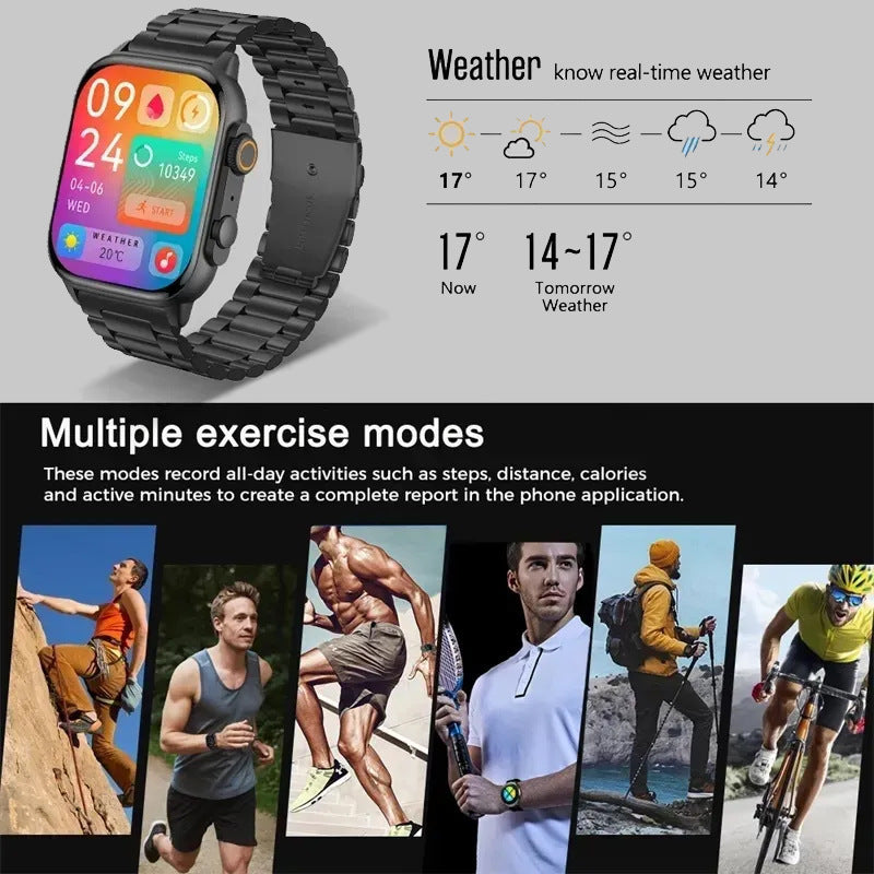 Multi-Function Bluetooth Smartwatch – Fitness Tracker & Call Capabilities