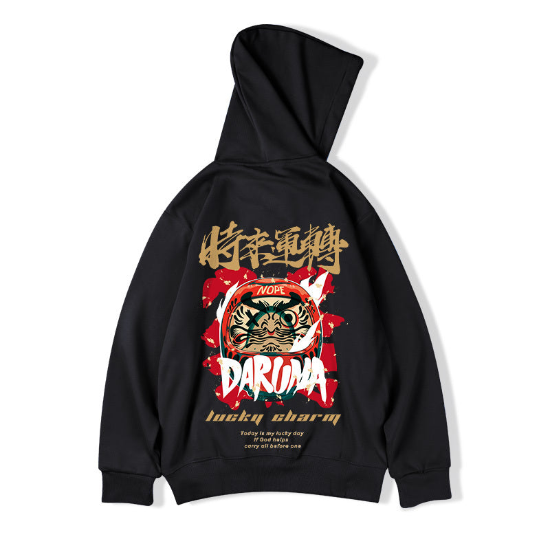 Trendy plus size Trendy Plus-Size Hooded Jacket - Cartoon Print Velvet Lounge Wear (Loose Fit)clothes