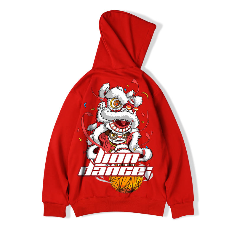 Trendy plus size Trendy Plus-Size Hooded Jacket - Cartoon Print Velvet Lounge Wear (Loose Fit)clothes