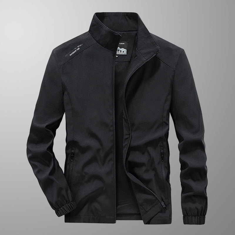 Men's Loose-Fit Casual Jacket – Gym-Ready Cotton Blend in 5 Colors