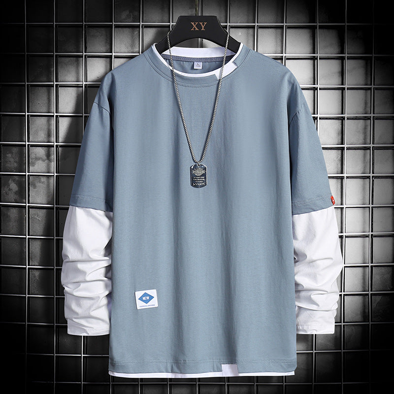 Trendy Autumn Base Layer Shirt - Loose Fit Polyester Blend Top (Plain)