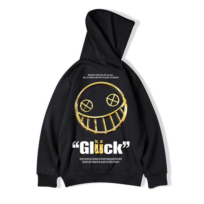 Trendy plus size Trendy Plus-Size Hooded Jacket - Cartoon Print Velvet Lounge Wear (Loose Fit)clothes