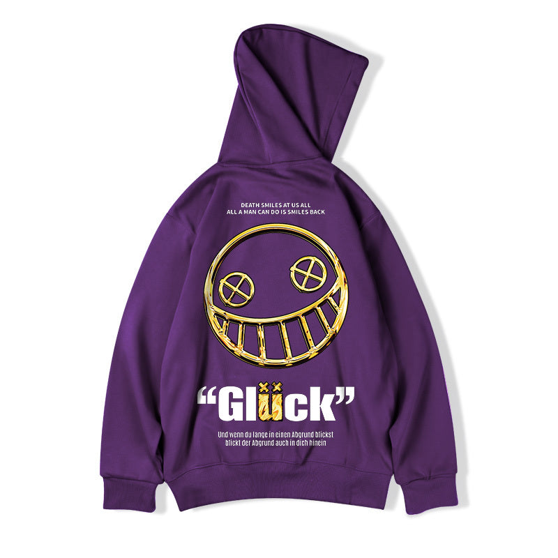 Trendy plus size Trendy Plus-Size Hooded Jacket - Cartoon Print Velvet Lounge Wear (Loose Fit)clothes