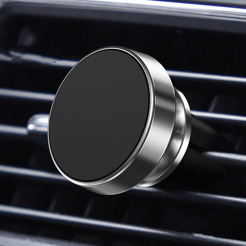 Premium Magnetic Car Phone Holder – Aluminum Alloy CD-Textured Mount