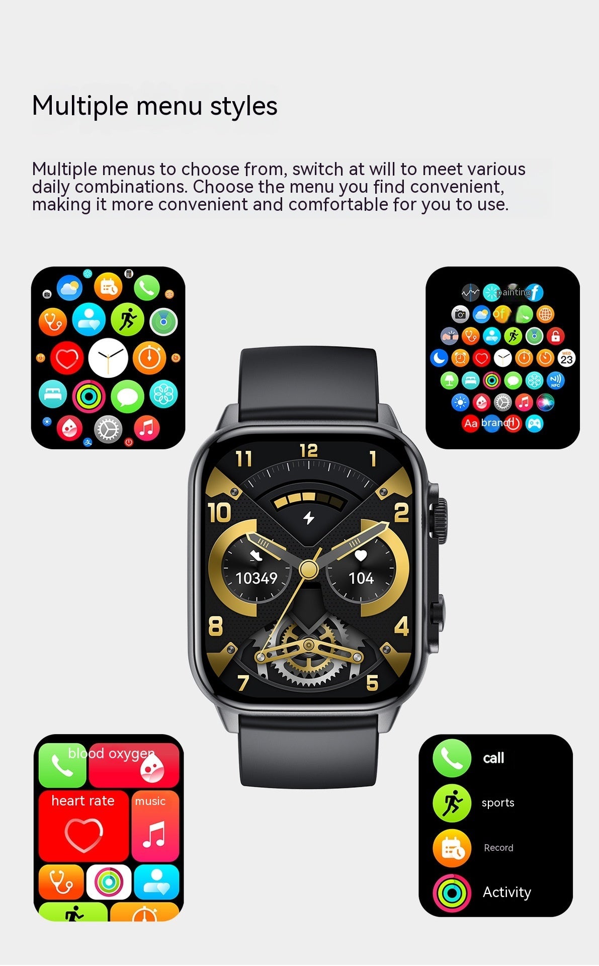 Multi-Function Bluetooth Smartwatch – Fitness Tracker & Call Capabilities