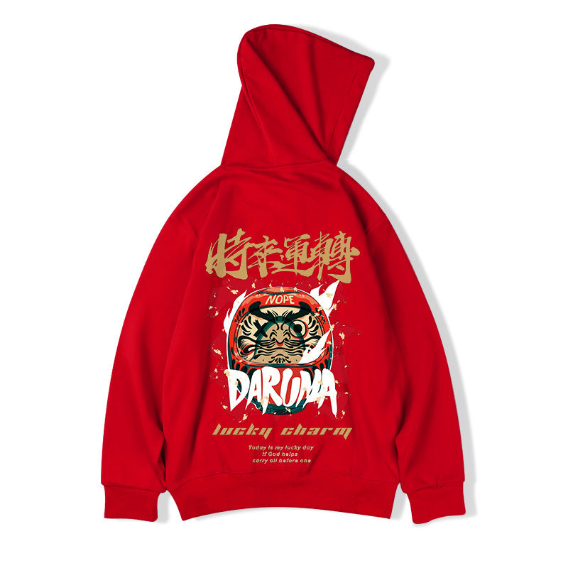 Trendy plus size Trendy Plus-Size Hooded Jacket - Cartoon Print Velvet Lounge Wear (Loose Fit)clothes