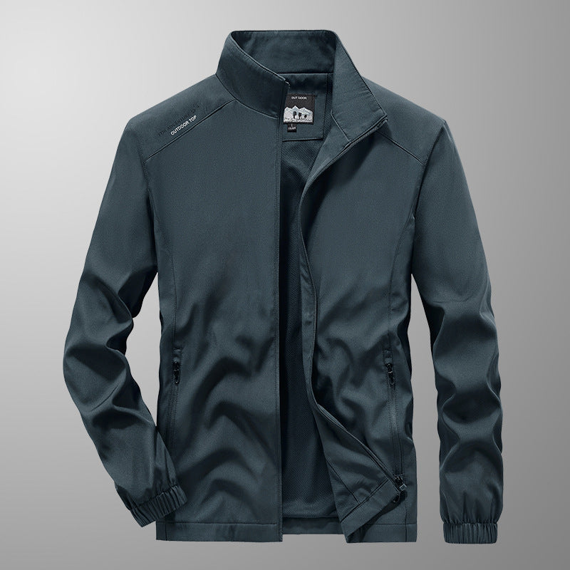 Men's Loose-Fit Casual Jacket – Gym-Ready Cotton Blend in 5 Colors