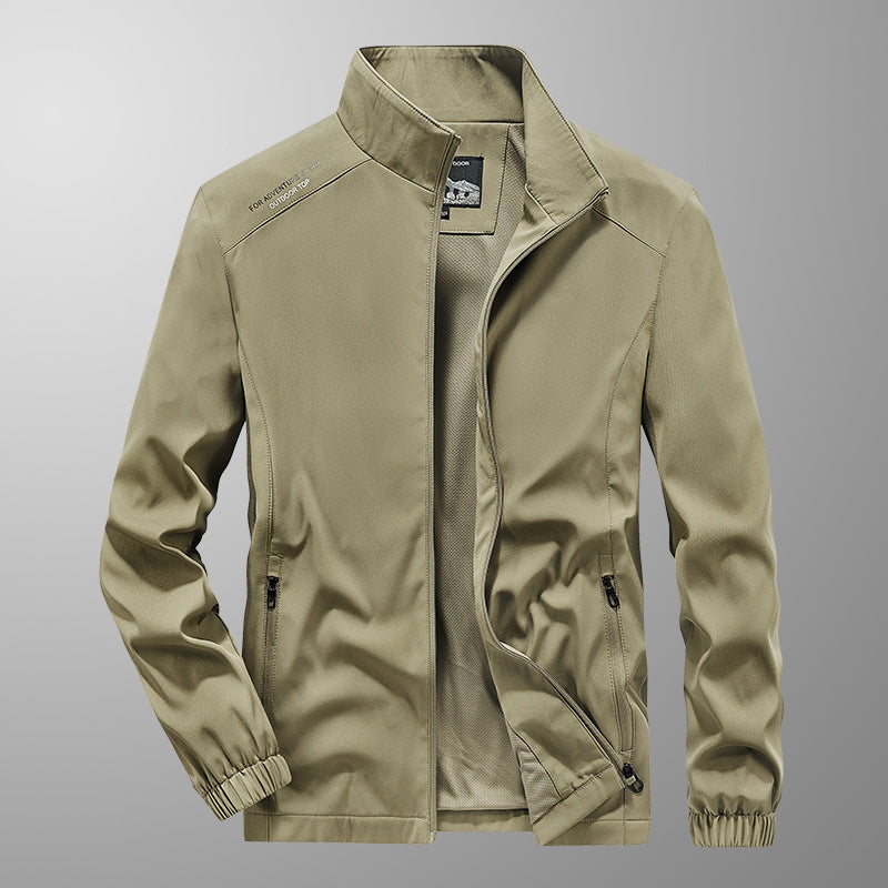 Men's Loose-Fit Casual Jacket – Gym-Ready Cotton Blend in 5 Colors