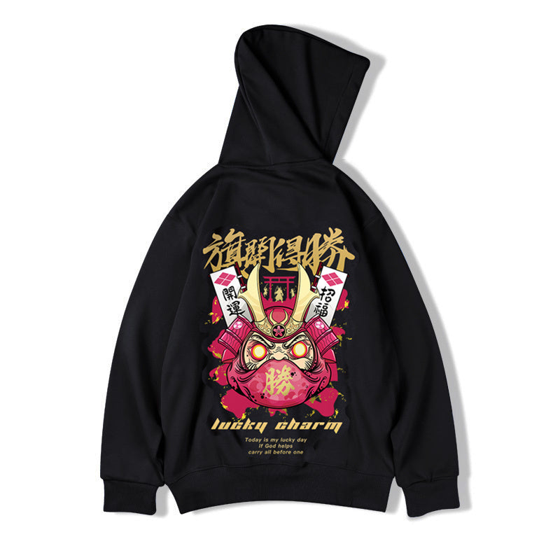 Trendy plus size Trendy Plus-Size Hooded Jacket - Cartoon Print Velvet Lounge Wear (Loose Fit)clothes