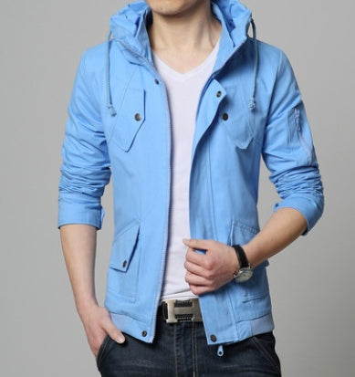 Men's Slim-Fit Work Jacket - Premium 95% Cotton with Zipper Closure (3 Colors)