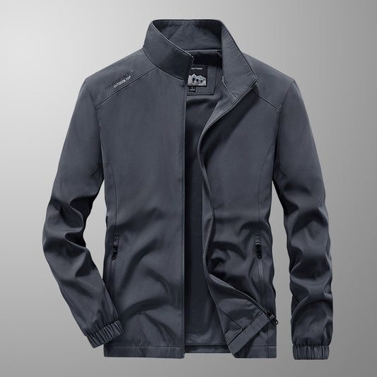 Men's Loose-Fit Casual Jacket – Gym-Ready Cotton Blend in 5 Colors