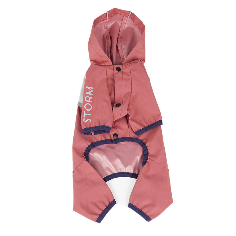 Waterproof Dog Raincoat – Trendy Summer Protection (Red/Green/Gray)