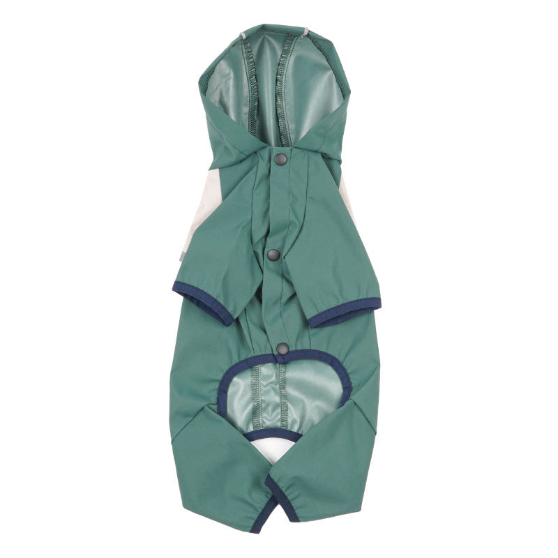 Waterproof Dog Raincoat – Trendy Summer Protection (Red/Green/Gray)