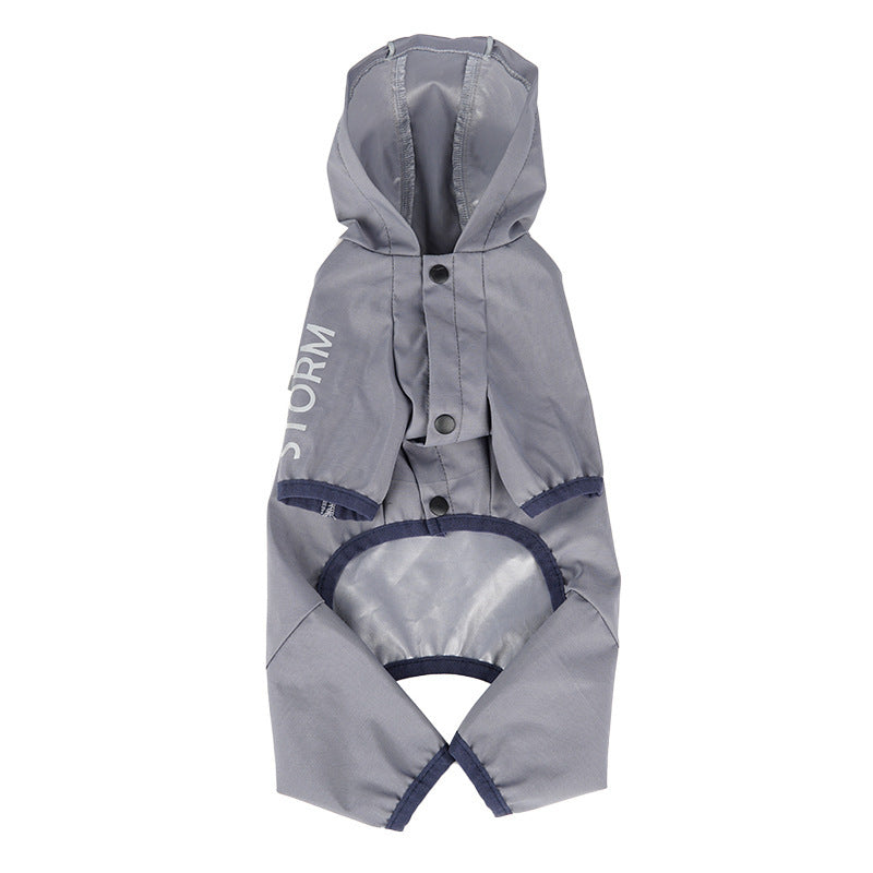 Waterproof Dog Raincoat – Trendy Summer Protection (Red/Green/Gray)